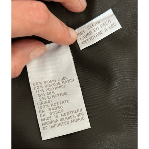 Jones New York Vintage Shades Of Brown Wool Silk Tweed Zip Up Blazer, Size 10 - Picture 9 of 10